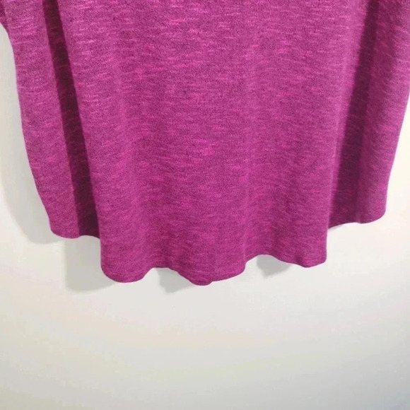 Faded Glory Top 3/4 Sleeve Cold Shoulder Lightweight Sweater Purple Pink 1x - Picture 6 of 14